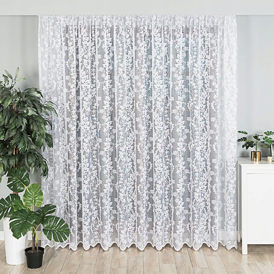 Bílá záclona žakárová 225x600cm BT107083 Záclony