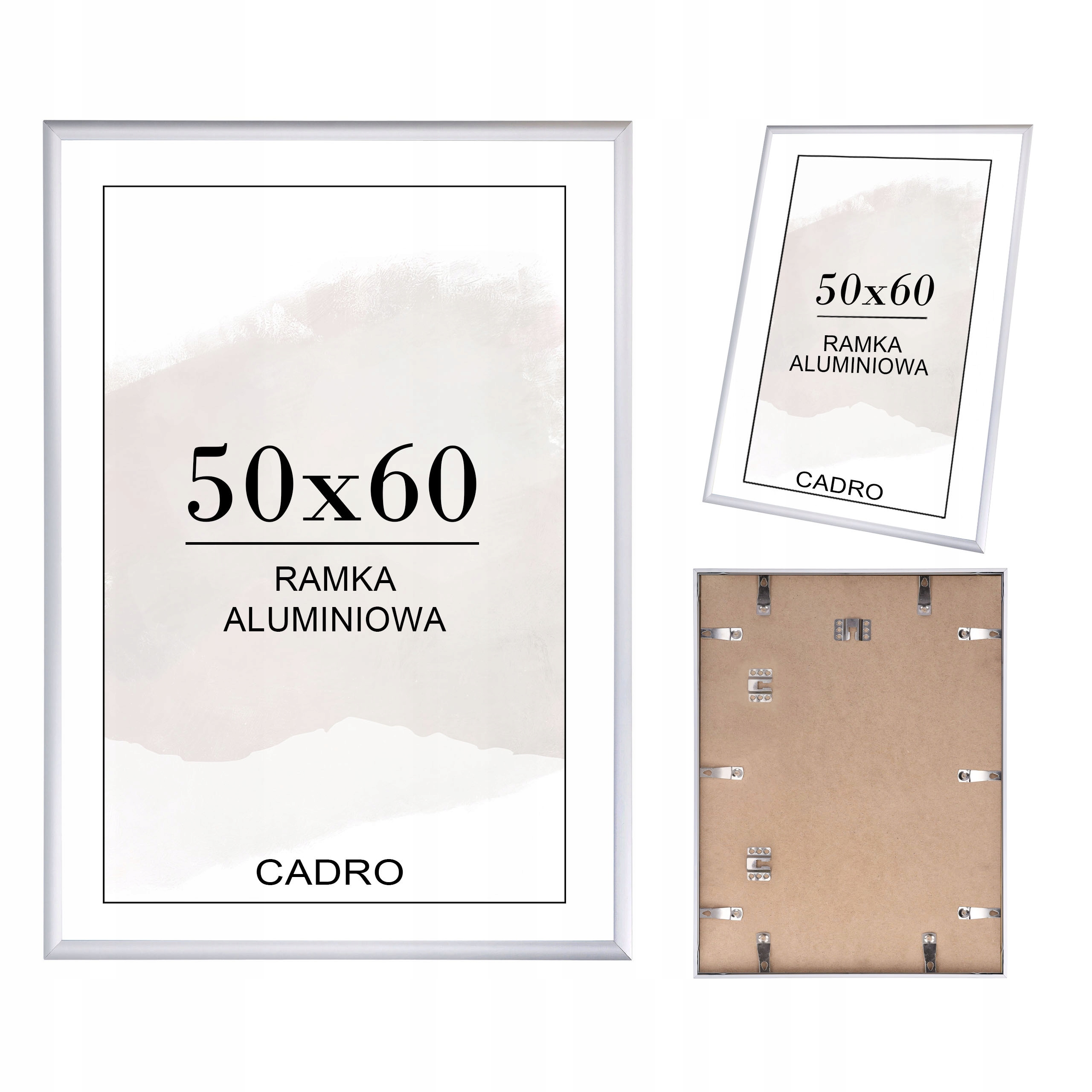 

Ramka 50x60 ramki na zdjęcia aluminiowa srebrna