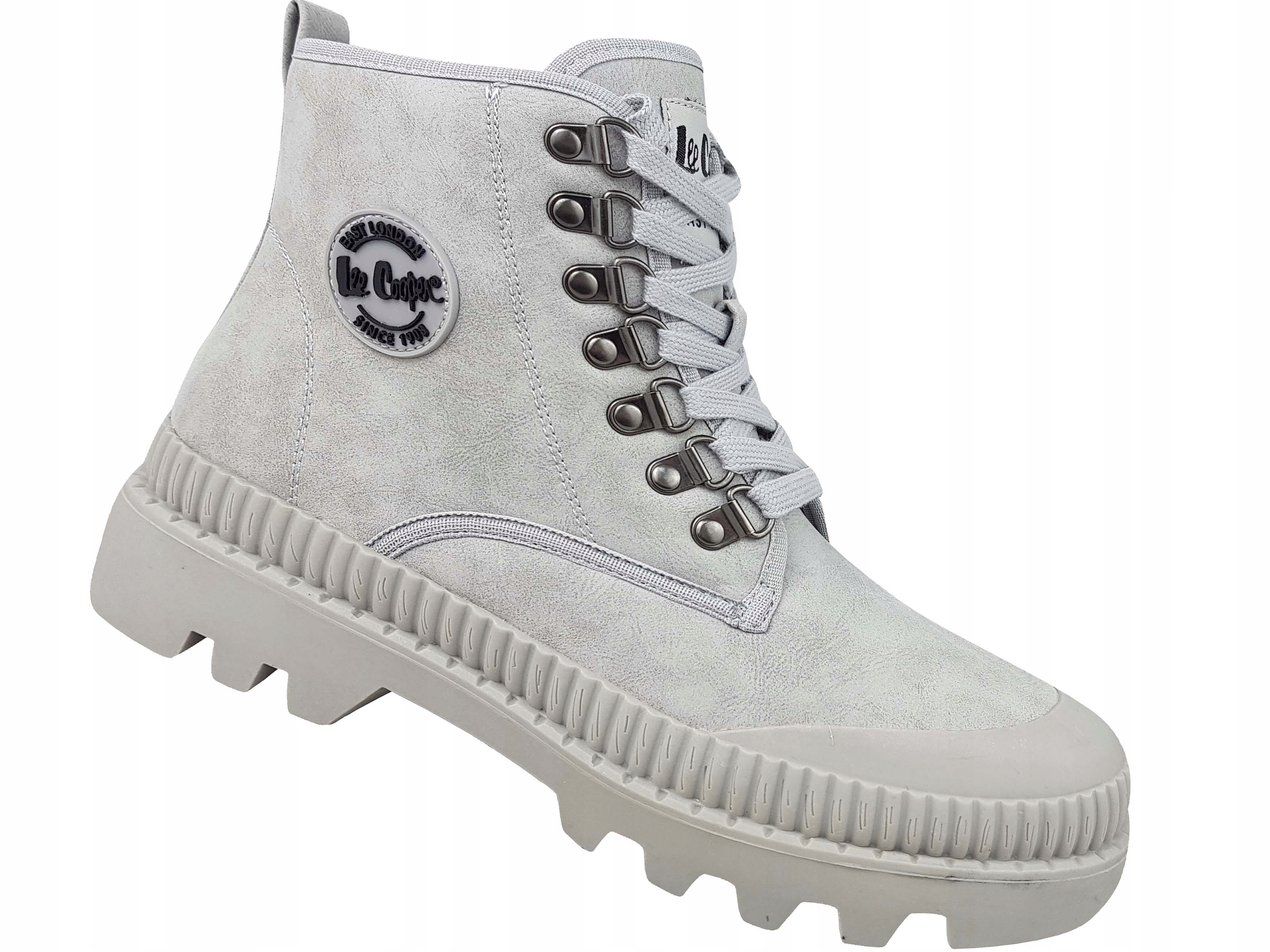 LEE COOPER OUTDOOR BUTY TRAPERY WORKERY SZARE Rozmiar 38