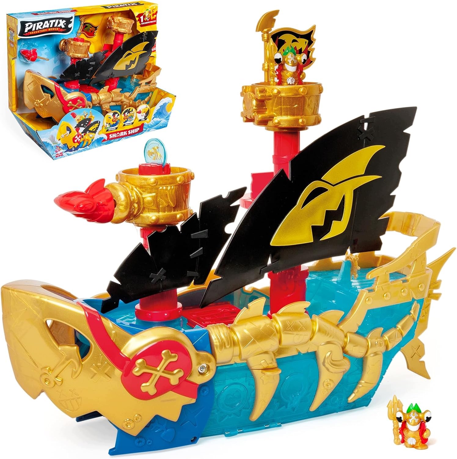 MagicBox Piratix Shark Ship Statek Rekin zestaw z figurką