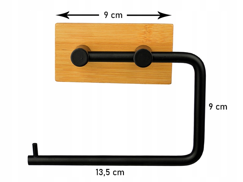 UCHWYT NA PAPIER TOALETOWY WIESZAK ŚCIENNY CZARNY Kod producenta BB-1740