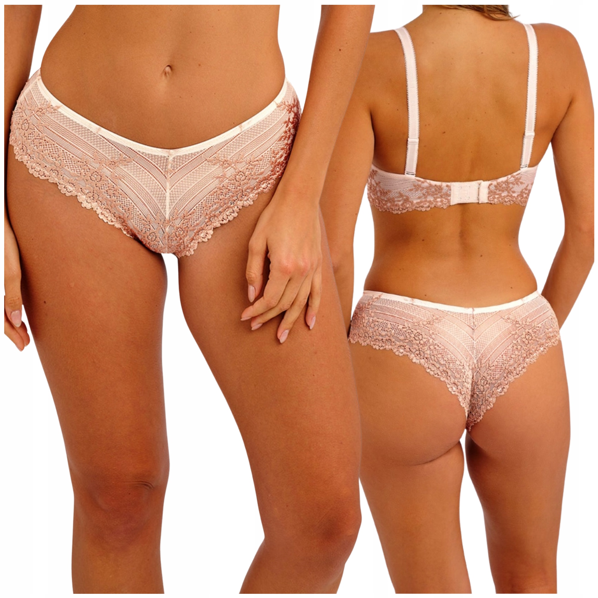 Kalhotky brazilské kalhotky zdůrazňují zadek a krajku Wacoal Embrace Lace Tanga M