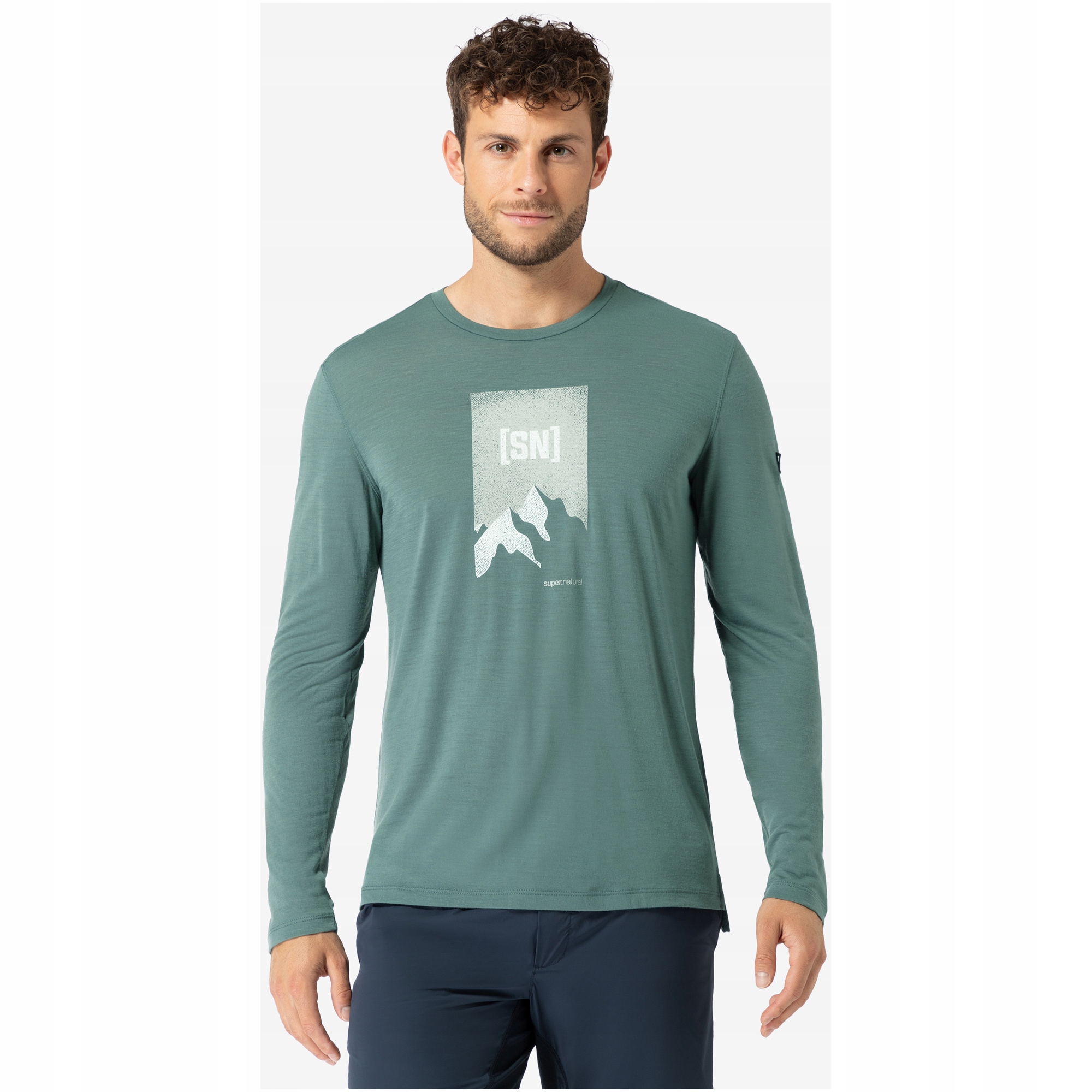 Koszulka męska longsleeve Super.natural M 2 Pitch Ls zielona rozmiar L