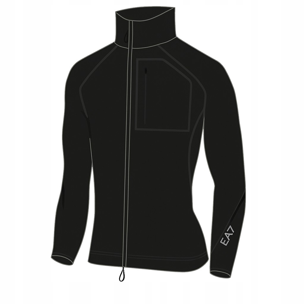 Mikina EA7 Emporio Armani Cortina Powetstretch Fz Černá, velikost L