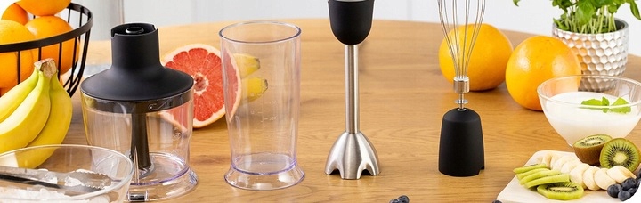 BLENDER RĘCZNY ZELMER ZHB4571 ROZDRABNIACZ 1200W Model blender ręczny czarny Zelmer ZHB4571 1200W regulac