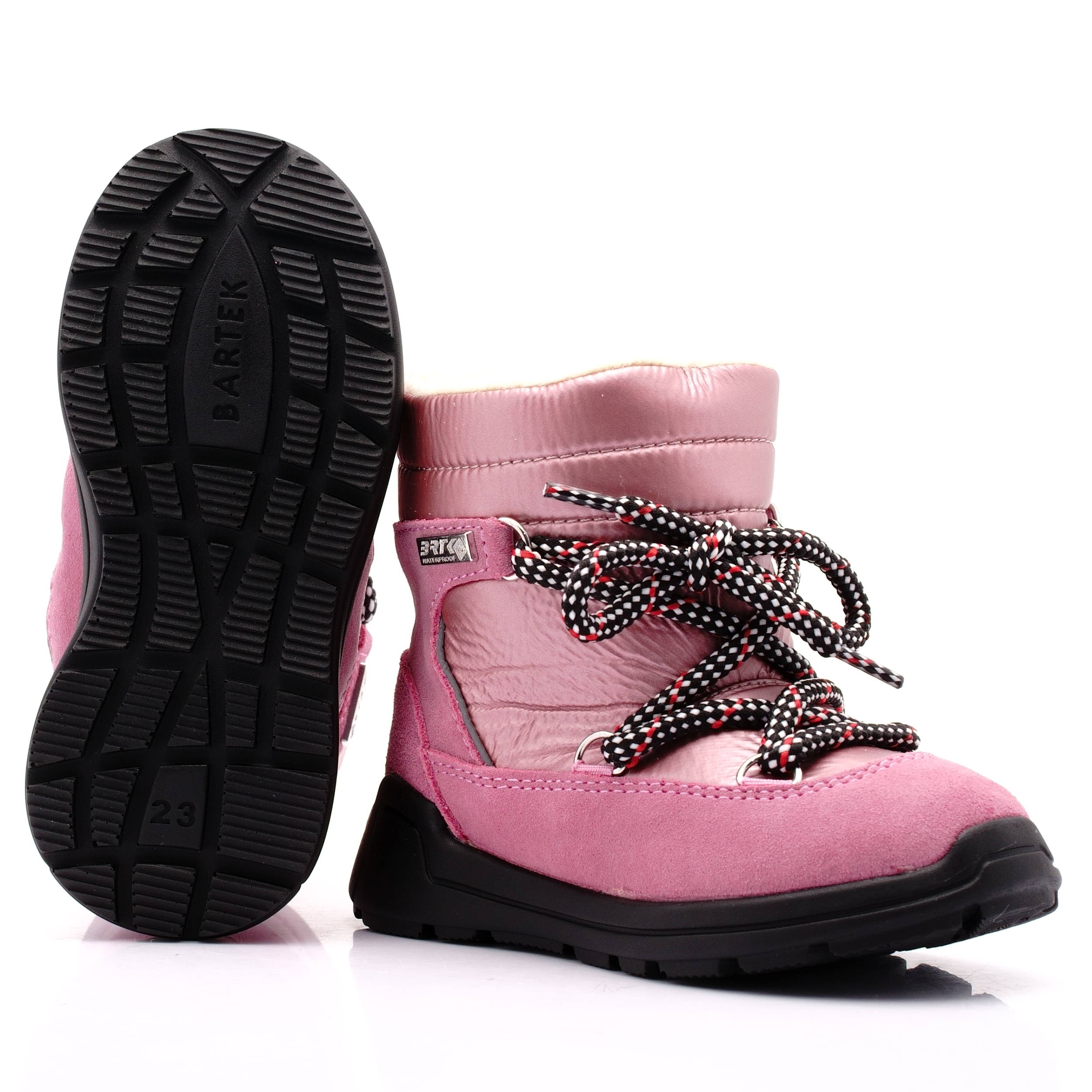 BARTEK TRZEWIKI OCIEPLANE KOZAKI ZIMOWE ŚNIEGOWCE 32 Kolor różowy