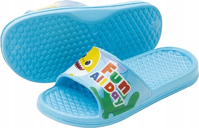 KLAPKI BASENOWE DZIECIĘCE PIANKOWE BABYSHARK CHŁOPIĘCE PLAŻOWE LEKKIE 26/27 Kolor niebieski
