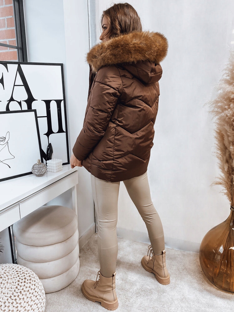 PIKOWANA KURTKA ZIMOWA DAMSKA Z KAPTUREM TY4080 - XL Rozmiar XL