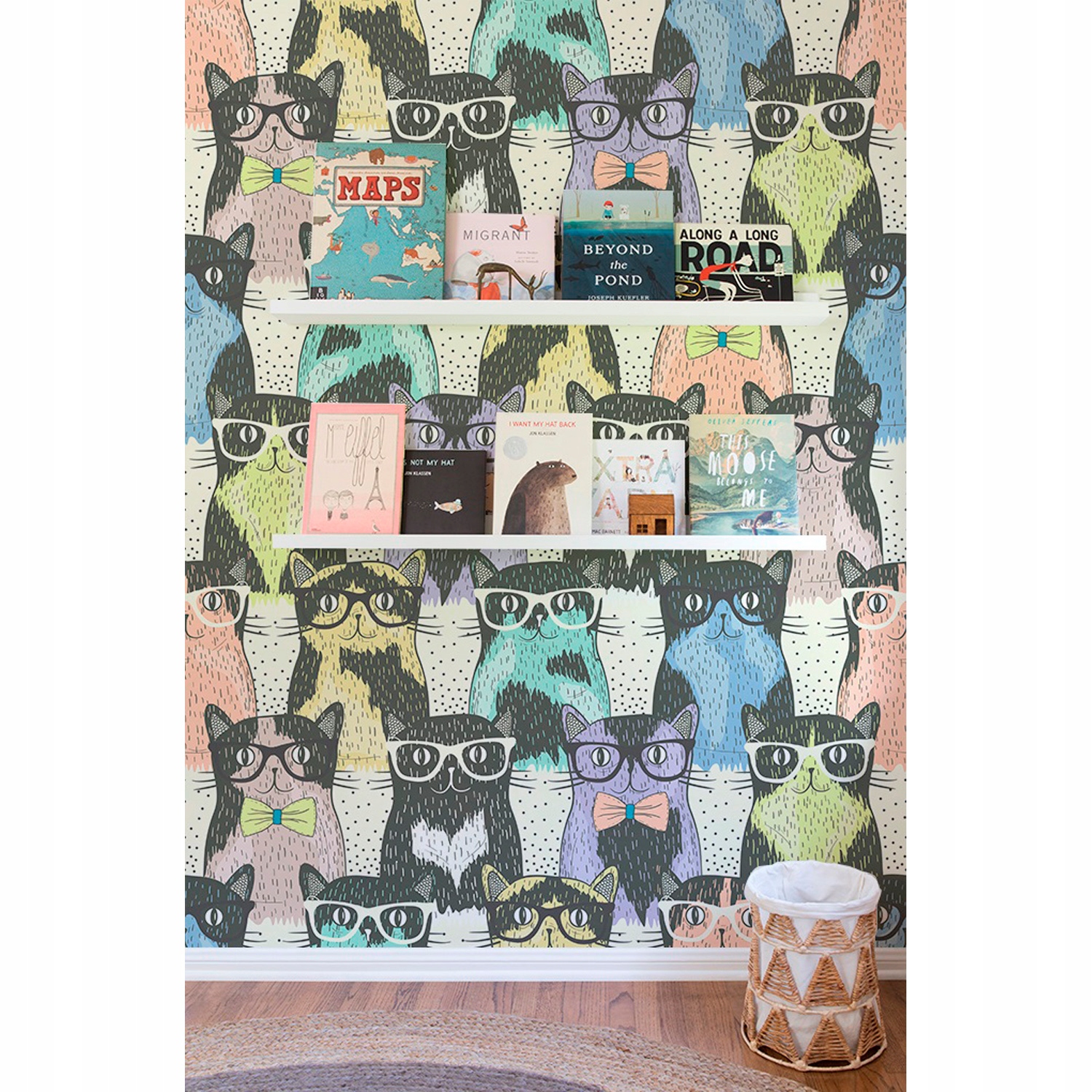 

Foto tapeta samoprzylepna Kolorowe koty 250x104 cm