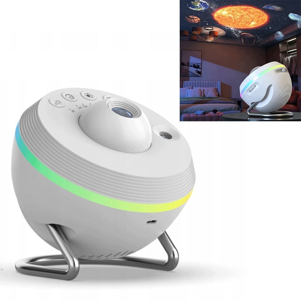 Projektor Gwiazd Lampka Nocna Led Usb Planetarium Obrót O 360° 13X Dysk