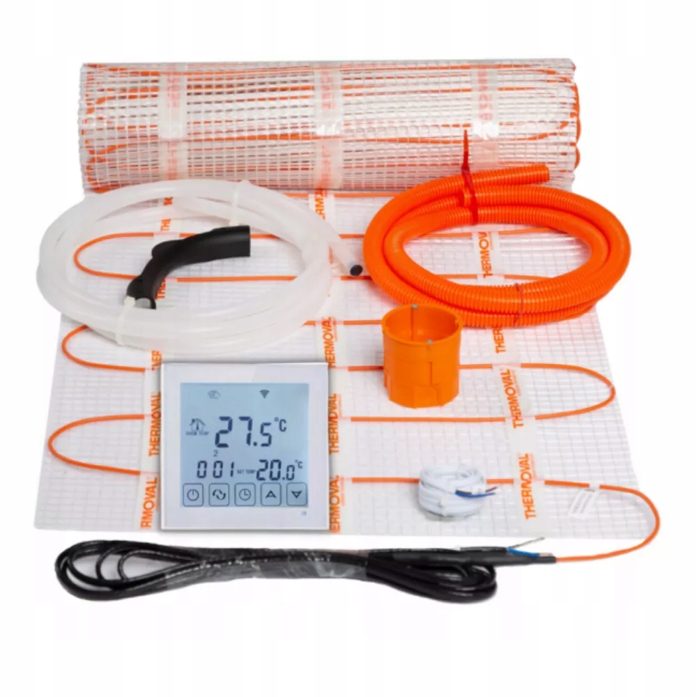 Zestaw mata grzejna grzewcza 2m² termostat regulator TVT 31 WiFi biały