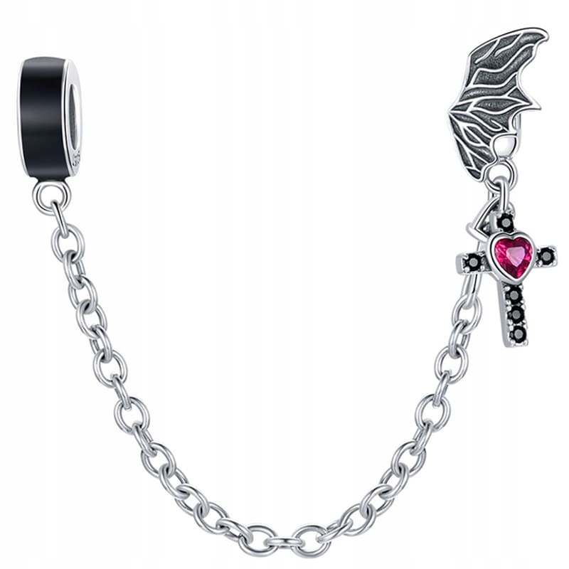 Charms Řetízek na ochranu kříže Křídlo Stříbro 925 Charmsy Trusky