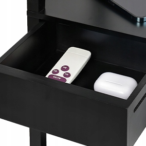 Lampa podłogowa Elecwish E27 8 W czarny 2 Usb Głębokość produktu 26 cm