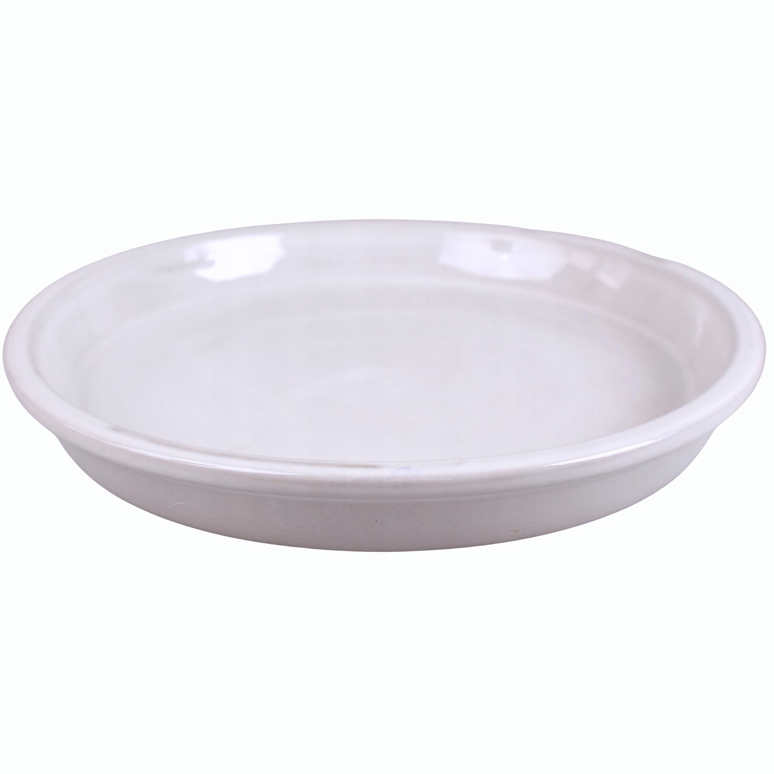 Podstawka Pod Donicę Szkliwiona Ceramiczna Biała Ø41cm (33cm)