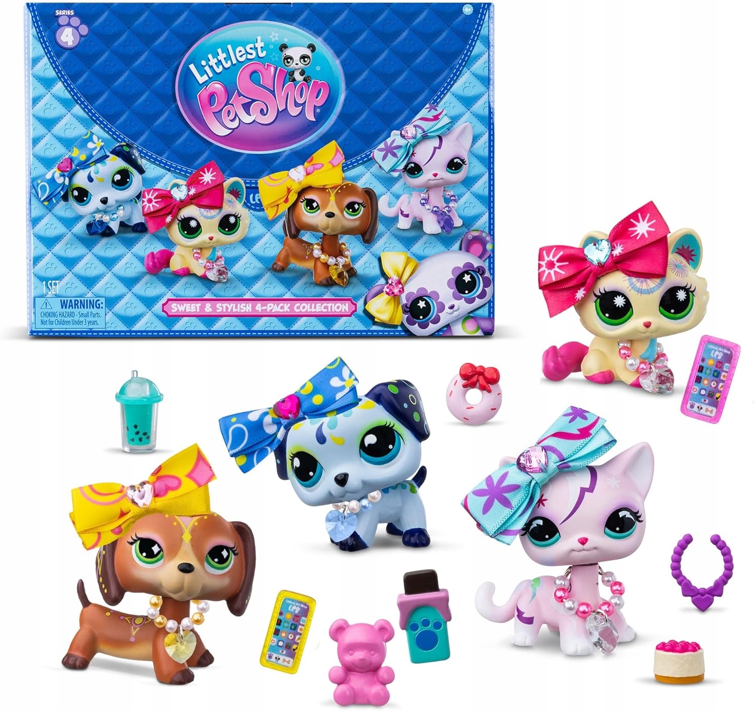 Littlest Pet Shop Słodka i Stylowa Kolekcja Seria 4 Zestaw figurek 4 szt.