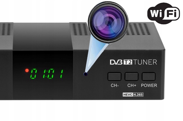 Mini Wifi Kamera Skrytá Špionážna Dvb-t Tuner Karta 32GB Aplikácia