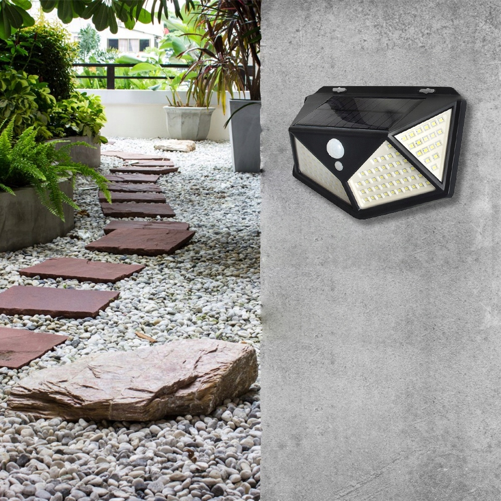 LAMPA LED SOLARNA Z CZUJNIKIEM OGRODOWA ZEWNĘTRZNA Strumień świetlny 250 lm