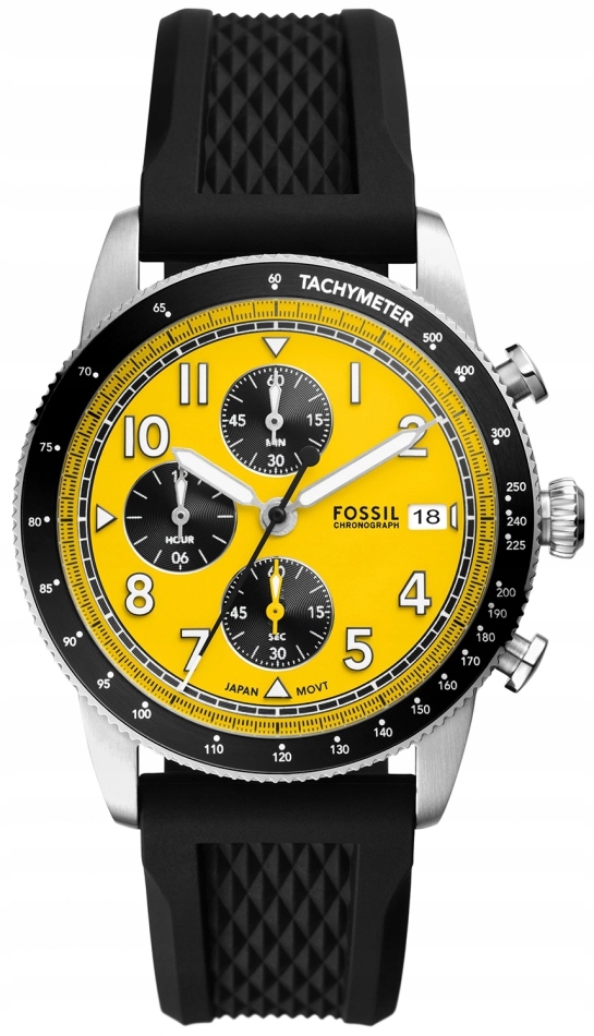 Hodinky pánské Fossil FS6044 žluté sportovní