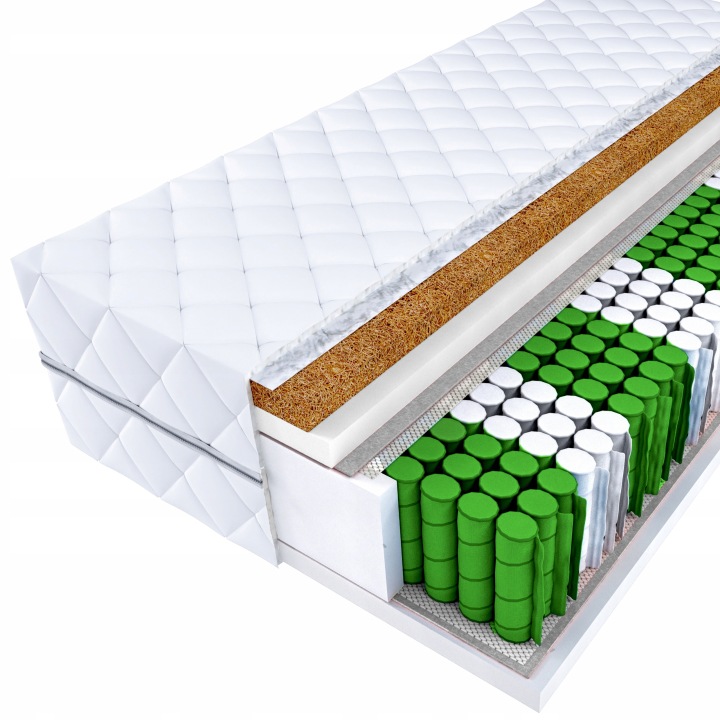 Materac kieszeniowy z kokosem Carl 80x200 H3/H4- Koniec Z Bólem Pleców!