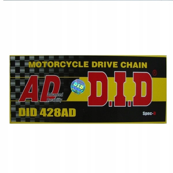Łańcuch Napędowy Moto DID 428 Bez O-ring (1882DAN) (rozkuty Ogniwo) DID428