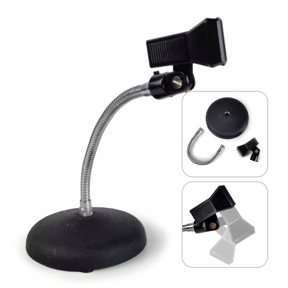 

Statyw biurkowy mikrofonowy giętki 28cm z uchwytem