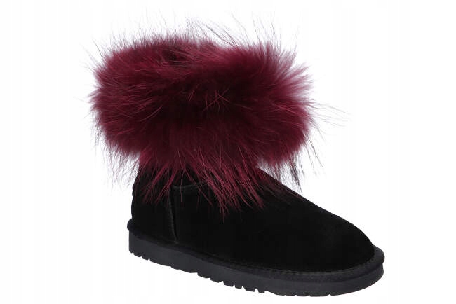 Výprodej B054-2 Sněhule S Kožešinou Kotníkové Boty Dámské Zimní Kožené Boty B 39
