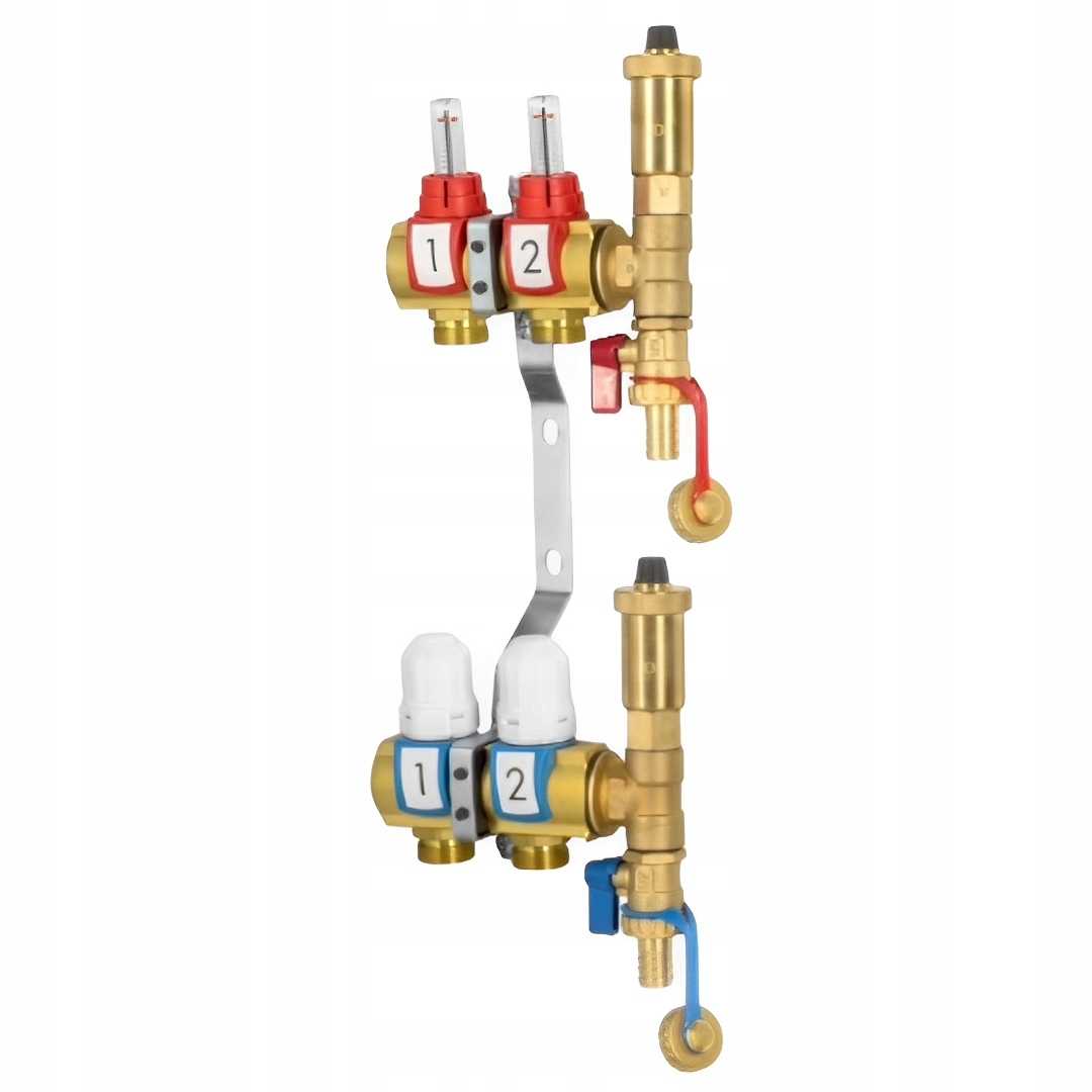 ROZDZIELACZ 2 OBWODY OGRZEWANIA PODŁOGOWEGO DO PODŁOGÓWKI MOSIĘŻNY DIAMOND