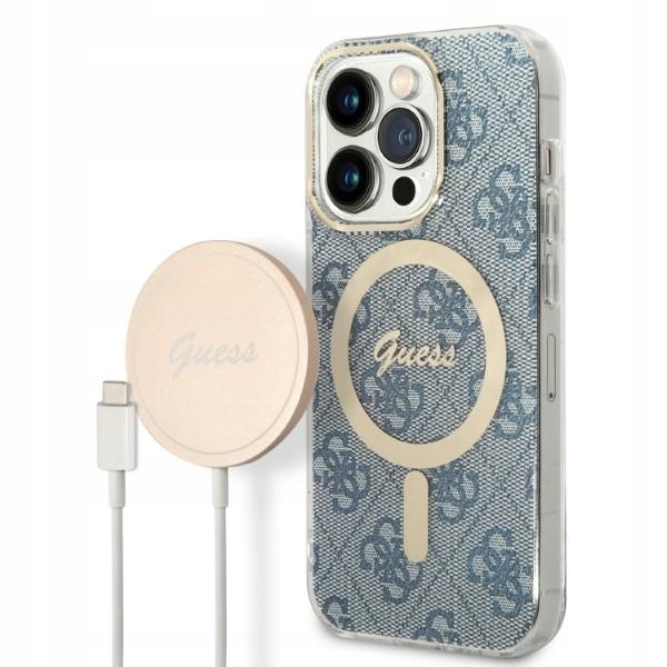 Pouzdro Pro Iphone 14 Pro Max Guess Hard Case 4G Print Magsafe