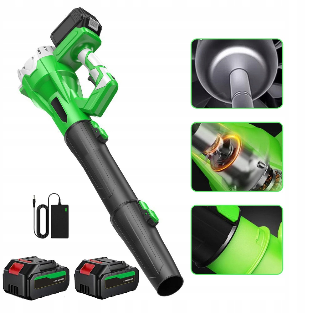 Foukač Zahradní Foukač Na Listí A Sněh Výkonná Sada 2x Baterie