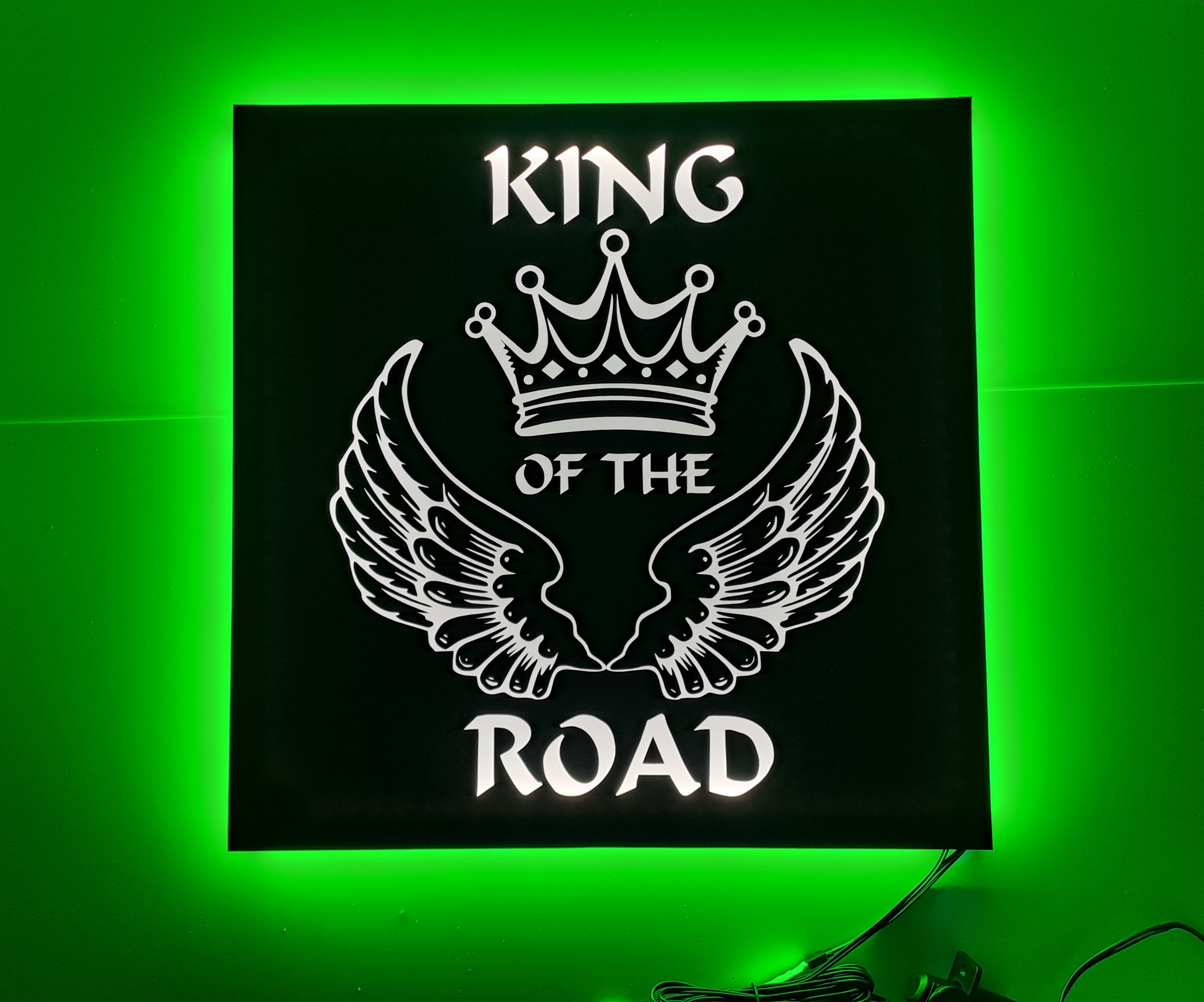 Led tabuľa King Of The Road nad posteľ s podsvietením kabíny Tir Lkw