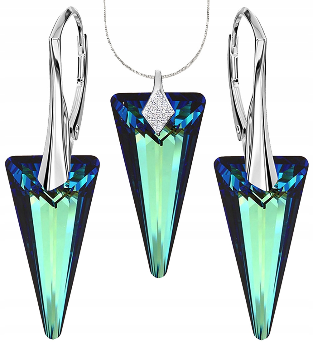 Sada stříbrných šperků Dámské Náušnice Náhrdelník s přívěskem Sada