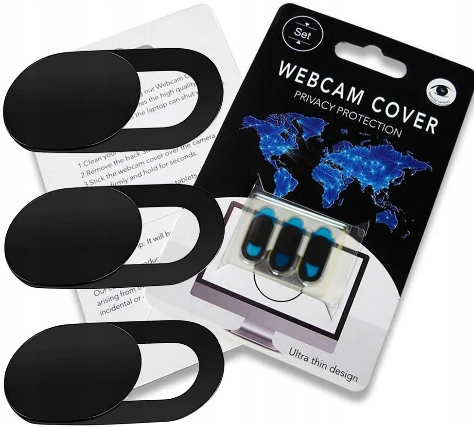 3X ZAŚLEPKA ZASŁONKA OCHRONNA DO KAMERKI LAPTOPA KAMERY CHRONI PRYWATNOŚĆ
