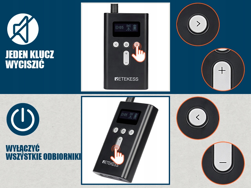 Retekess T130S System Przewodnika Turystycznego,Tłumaczenia Językowego,100m Informacje o bezpieczeństwie CE