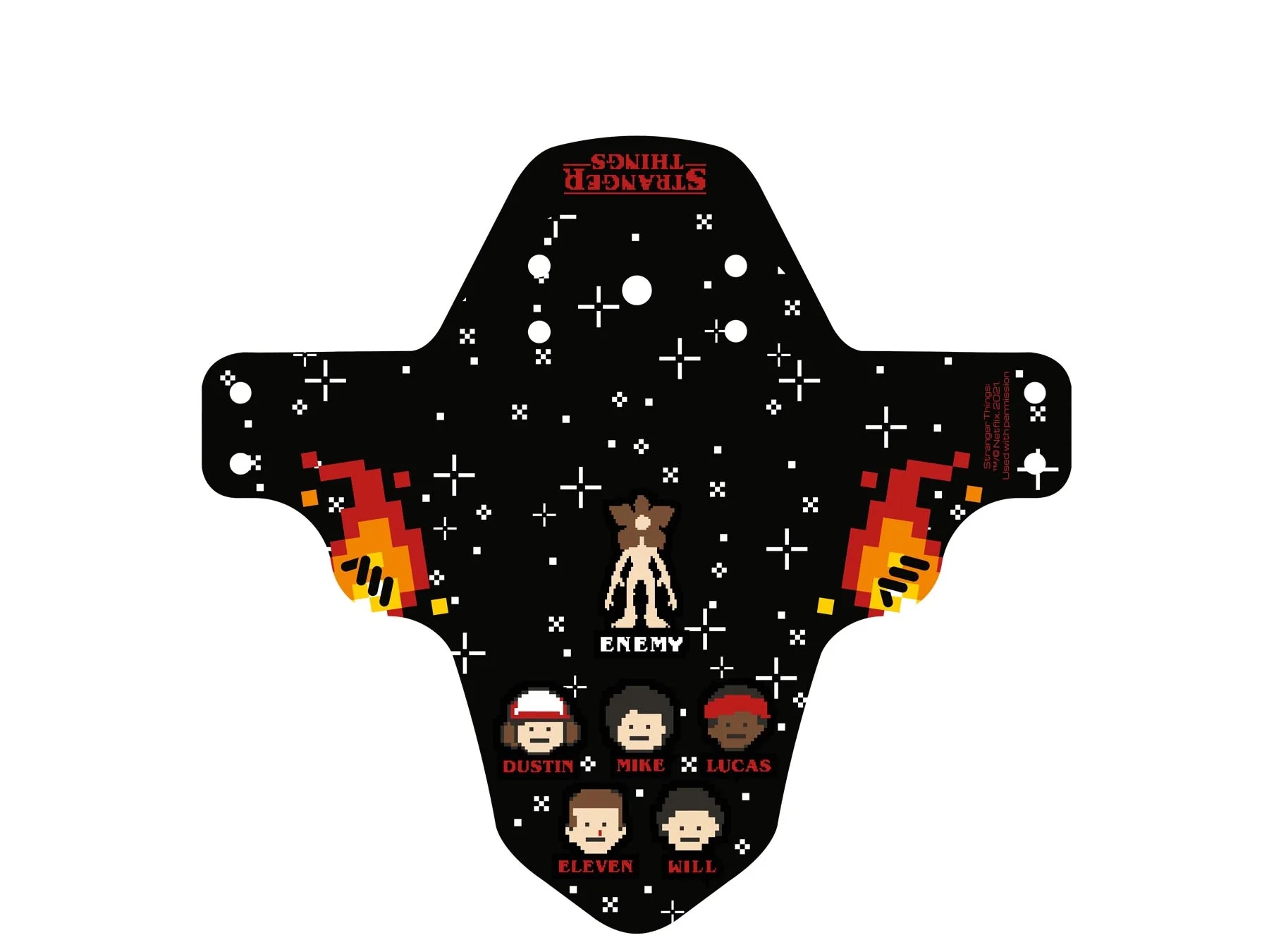 Przedni Błotnik Rowerowy AMS - X Stranger Things 8-BIT