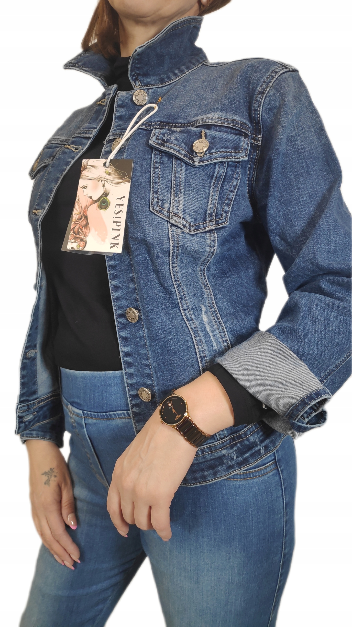 Dámská Džínová Bunda Mikina Katana Jeans S
