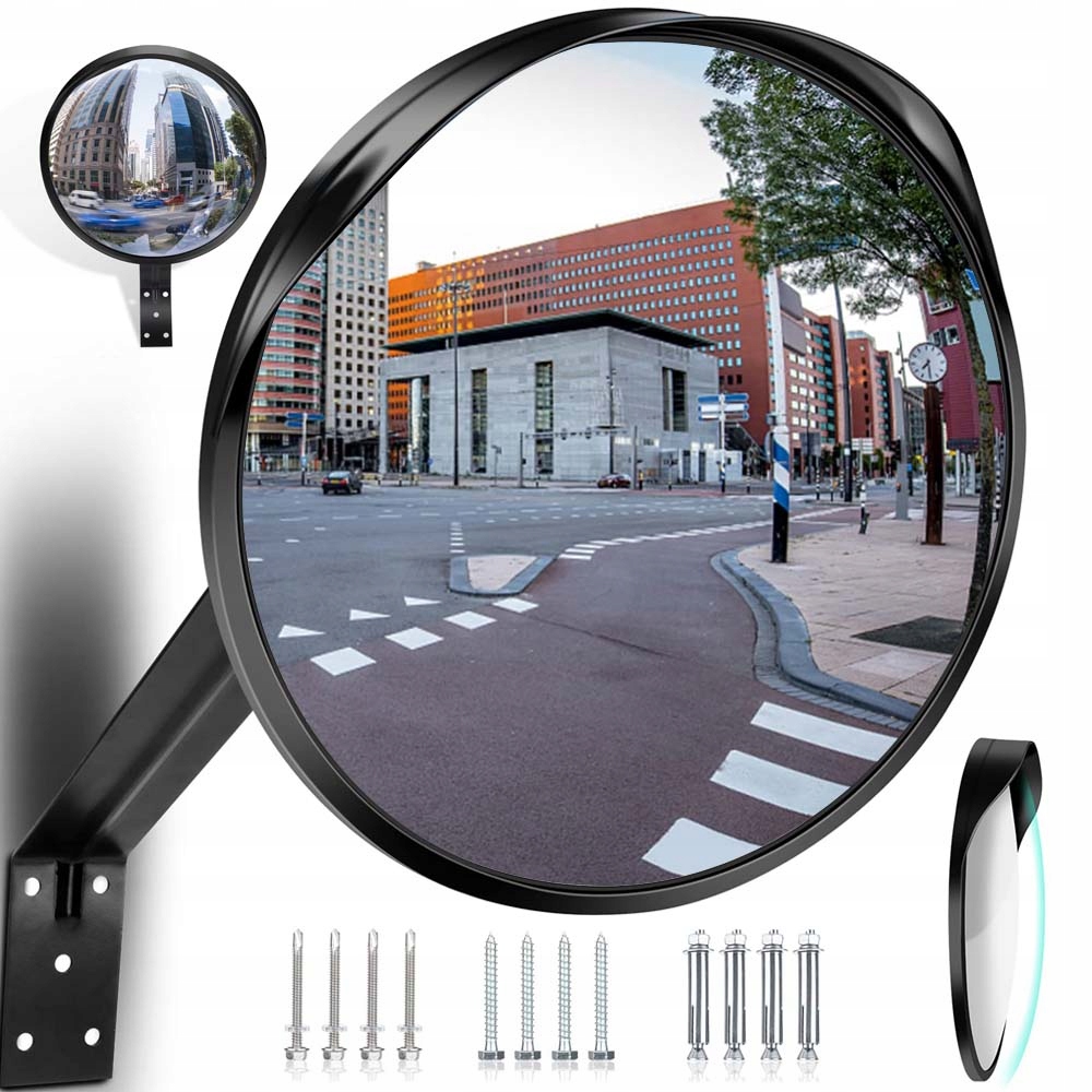 Zrcadlo 40 CM Na Zatáčky Příjezdová Cesta Garáž Sklad Držák
