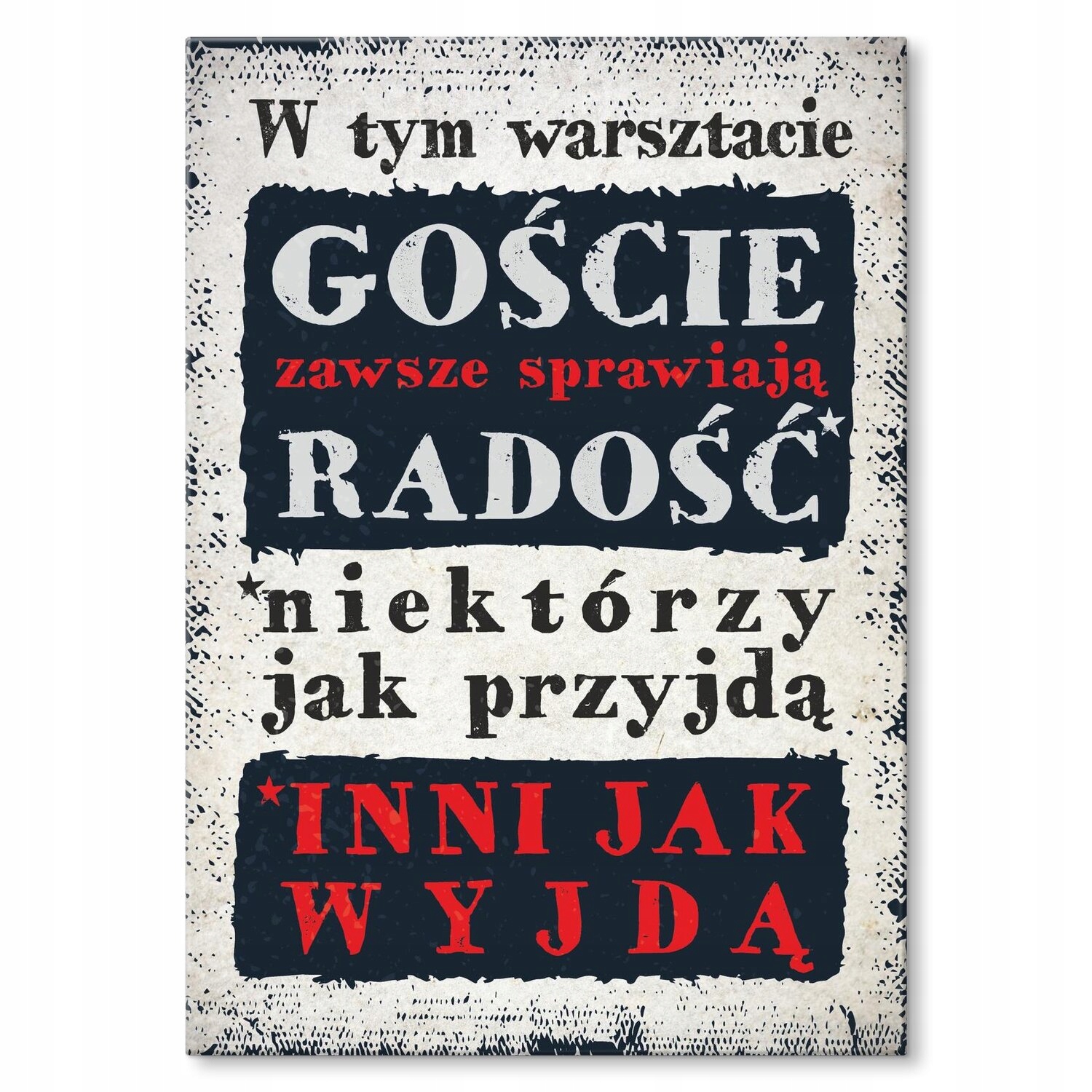 Kovový plakát pro hosty v dílně Dárek 30 x 42 cm