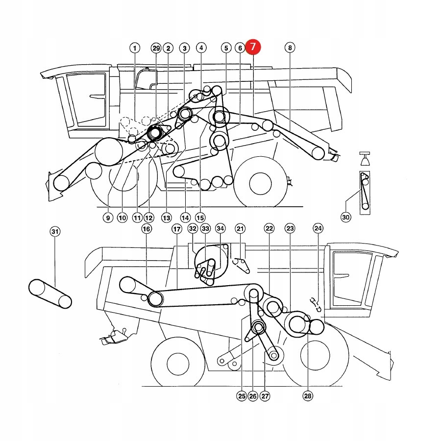 Pasek klinowy Gates 1423319 Machine brand Klaas