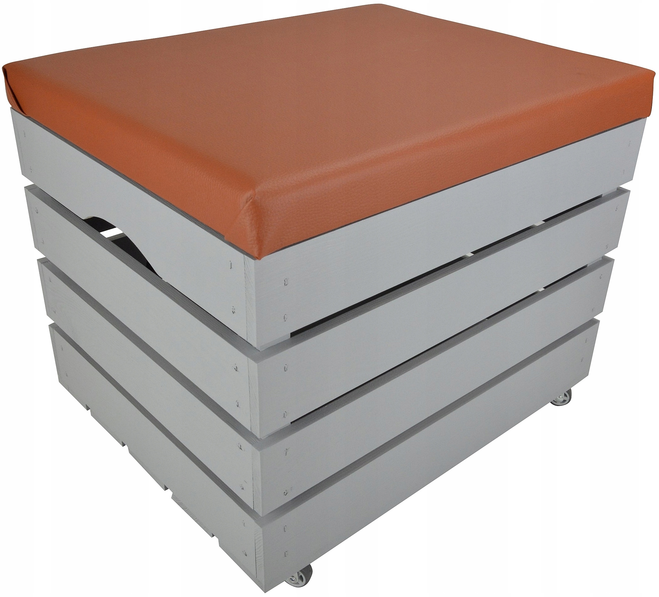 Taburet S Lakovaným Sedákem, Šedá Schránka, Úložný Prostor