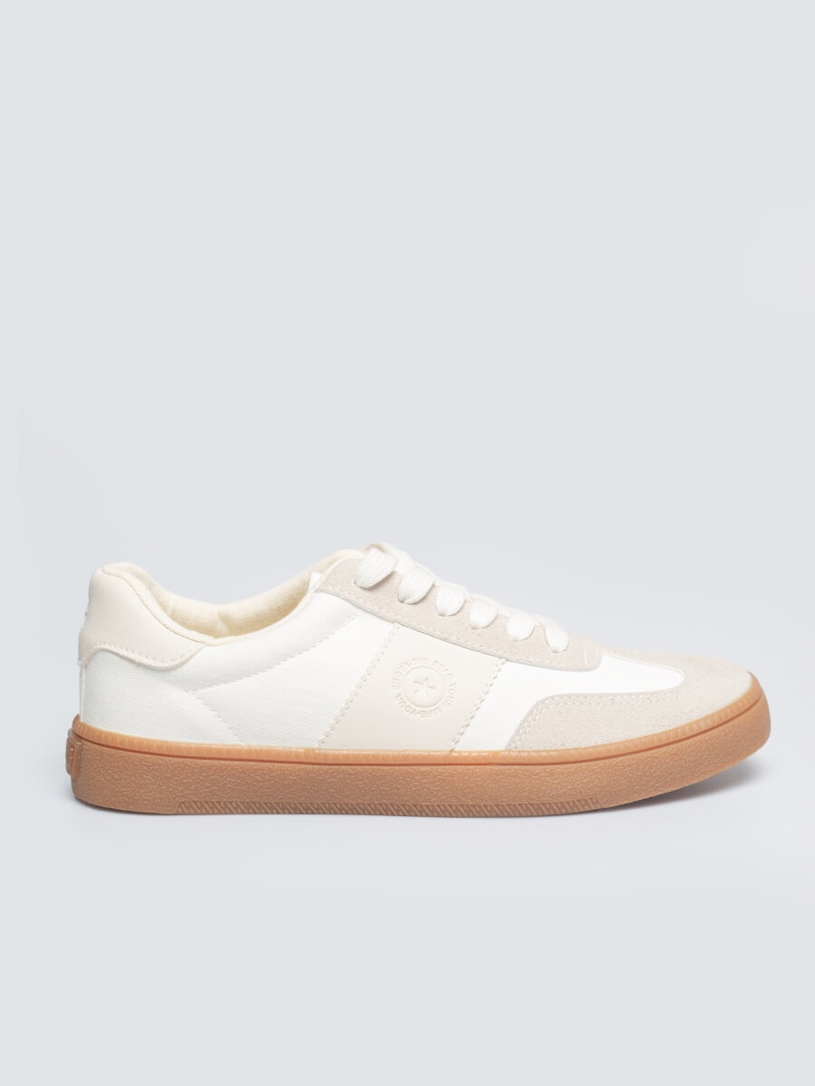 Big Star Dámské tenisky s kontrastní podrážkou, béžové, TT274798 801 36