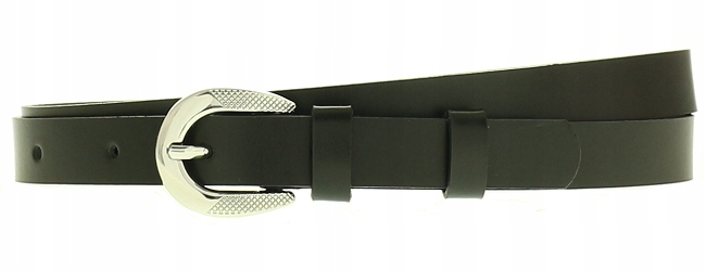 

Skórzany Pasek damski 1,9cm Czarny