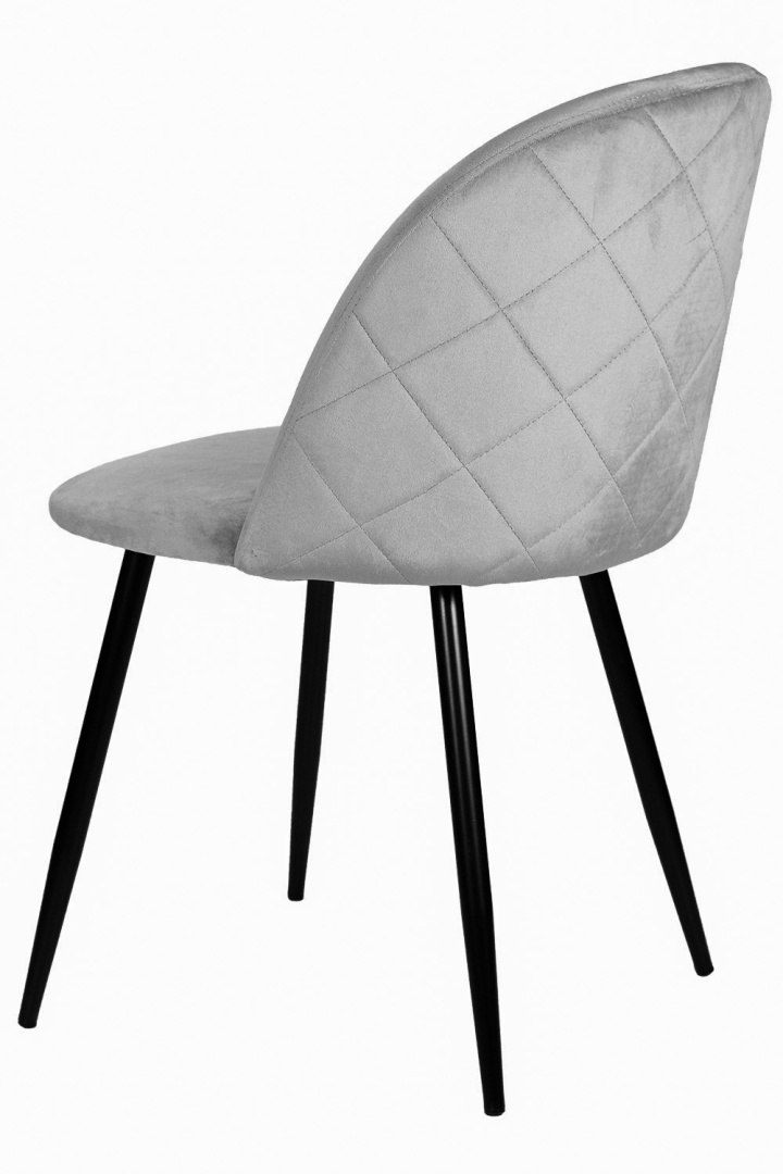 Čalouněná židle Gloria Light Grey Velvet Lugano