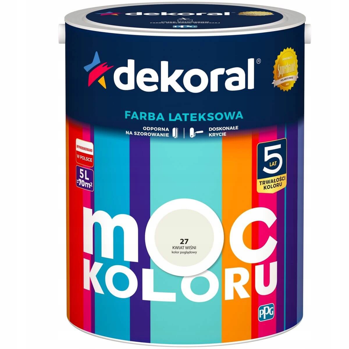 Dekoral Farba Moc Koloru 5l Kwiat Wiśni
