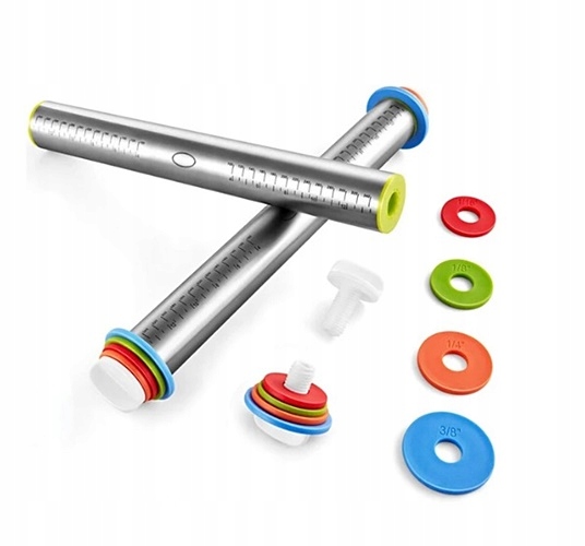 WAŁEK REGULOWANY STALOWY KUCHENNY DO WAŁKOWANIA CIASTA 43cm