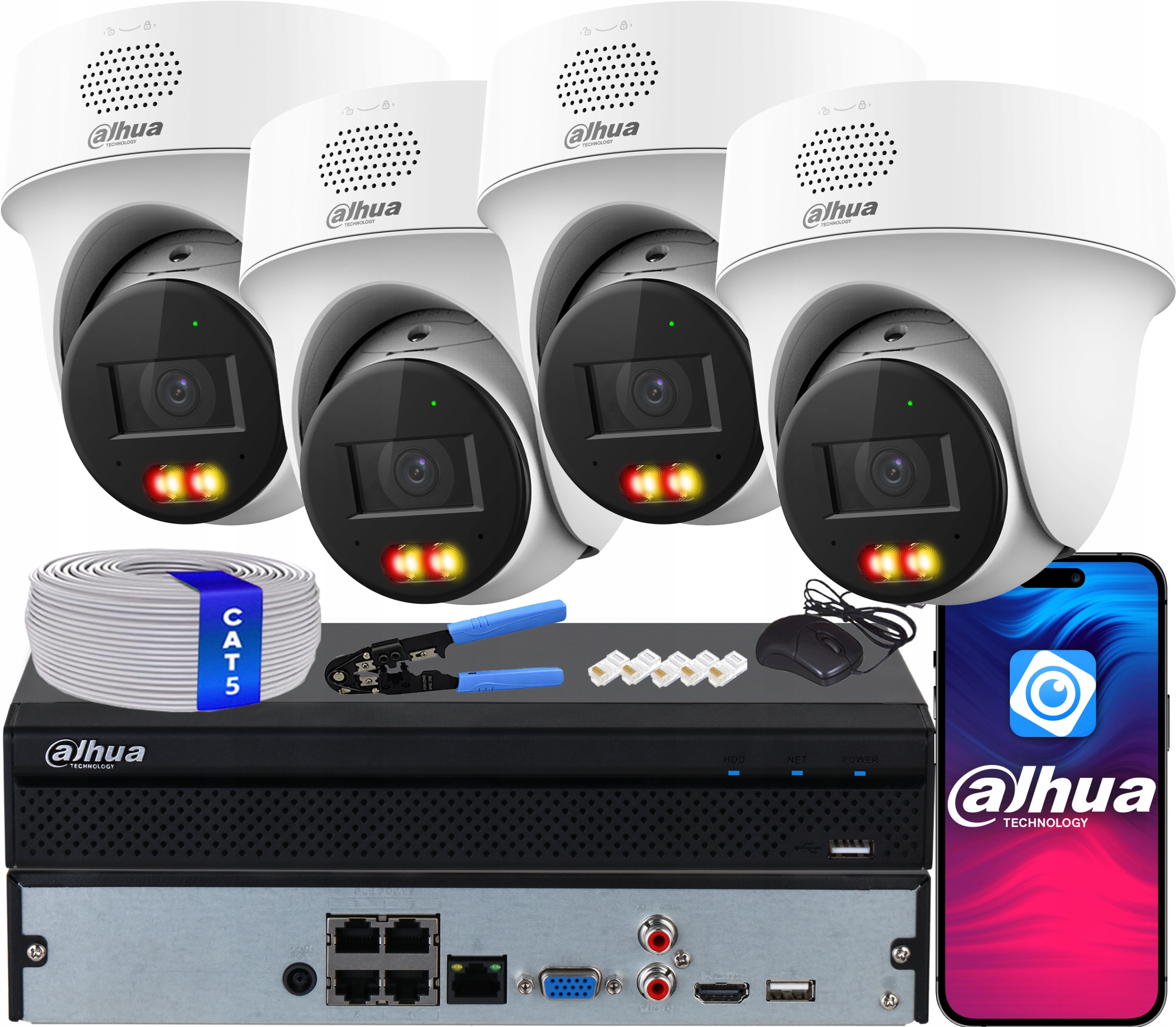 4MPx Ip monitorování Dahua 4x otočná kamera IPC-PT1439H-PV-0280B PoE Led Ir