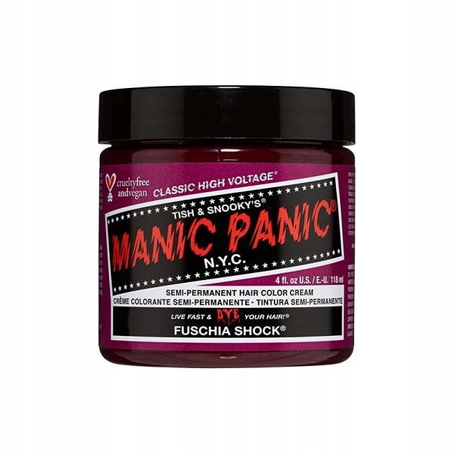 Manic Panic – Duży Słoik półtrwała farba do włosów Fuschia Shock 237 ml