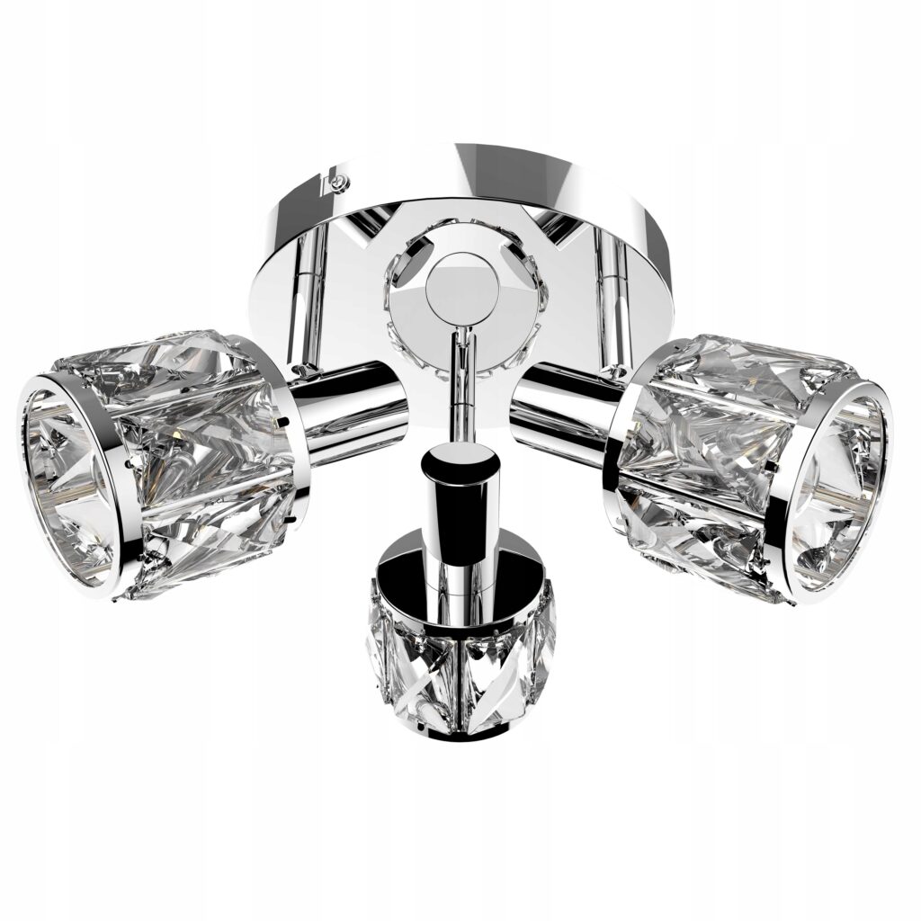 LAMPA PLAFON ŻYRANDOL VENUS 3 KRYSZTAŁ REGULOWANY