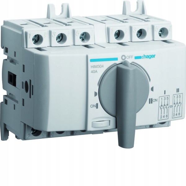 Hager Modułowy przełącznik zasilania 3x40A HIM304