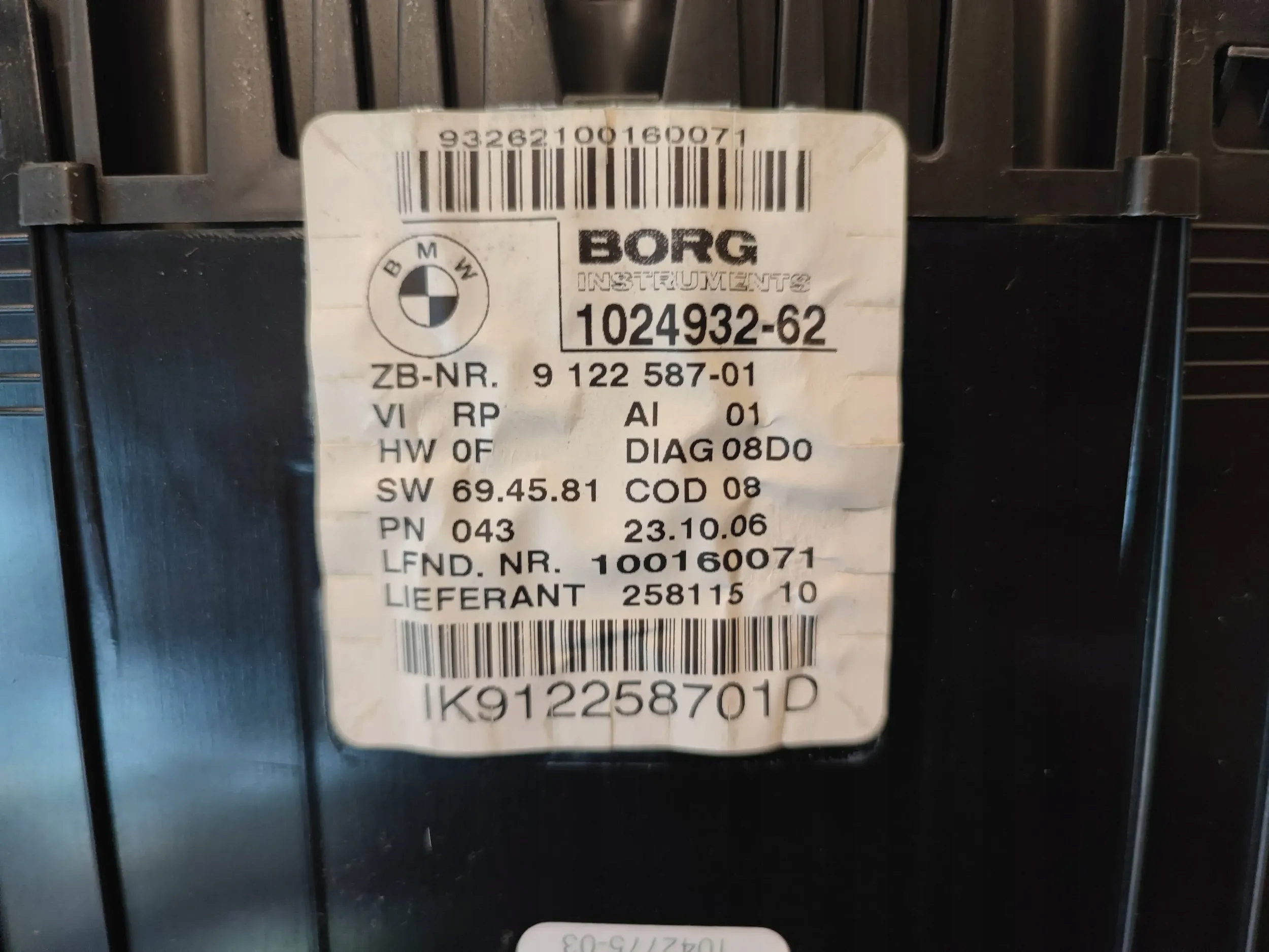 dials dials BMW E87 1.6 1024932 EUROPA