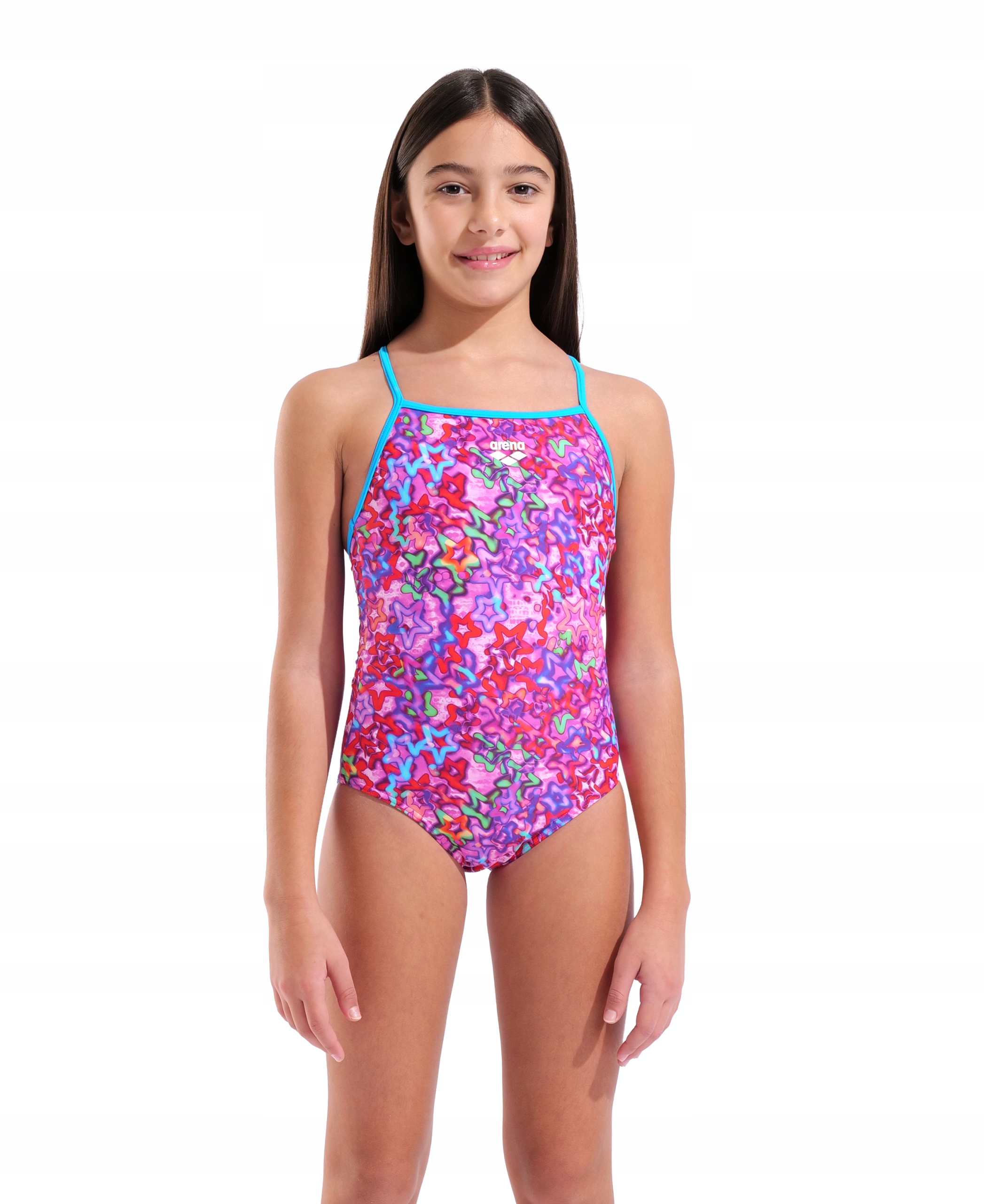 Strój kąpielowy dziewczęcy Arena Stars Swimsuit Light Drop Back 128